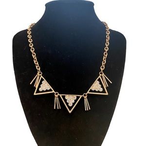 Matte gold modern statement necklace